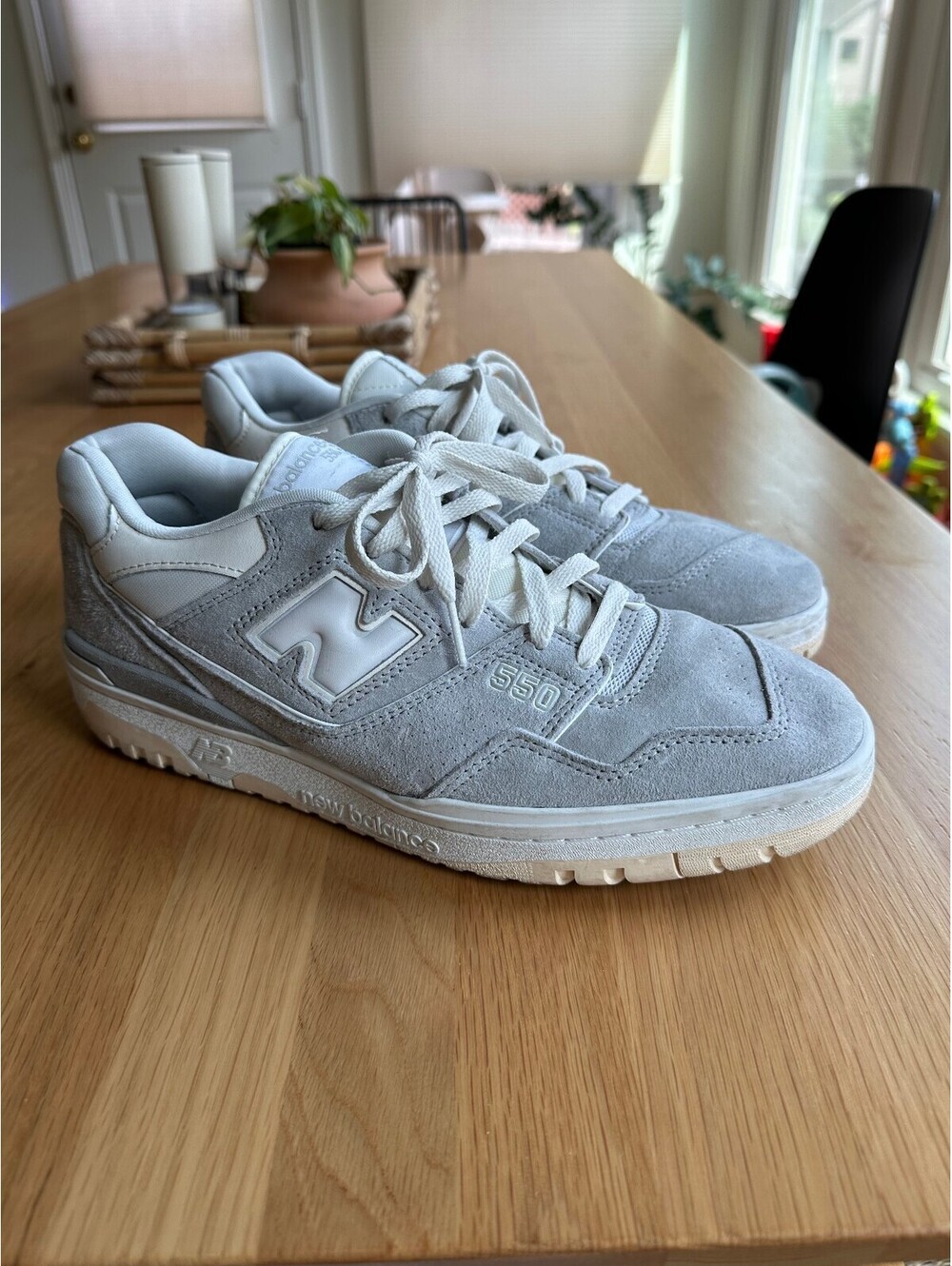 New Balance 550 Suede Grey and Cream Size 11.5